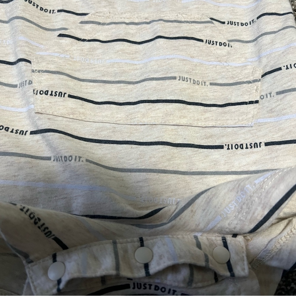 Nike 3M Short Romper, Cream/Gray/Black Stripped, EUC - Picture 4 of 8